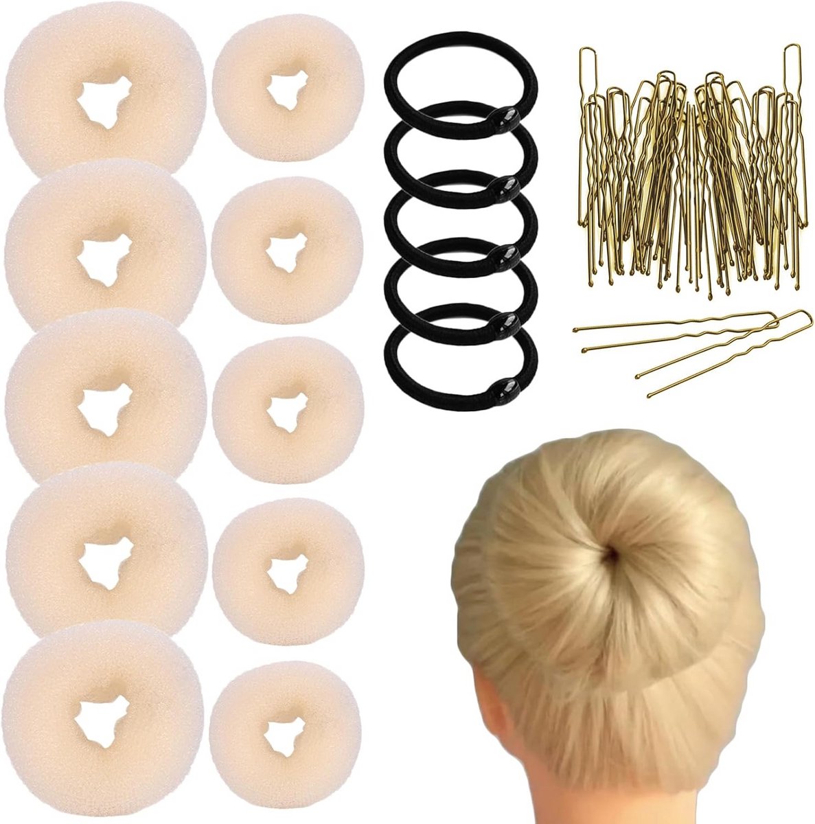 10 Delige Set Haarbroodjesmakers Inclusief Accessoires