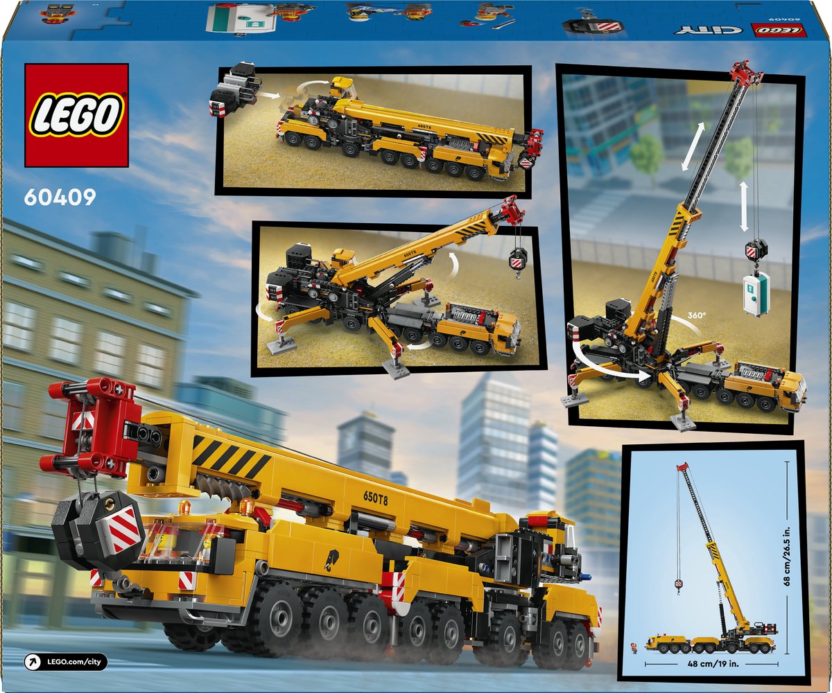 LEGO City Gele mobiele bouwkraan speelgoedset - 60409 — afbeelding 17