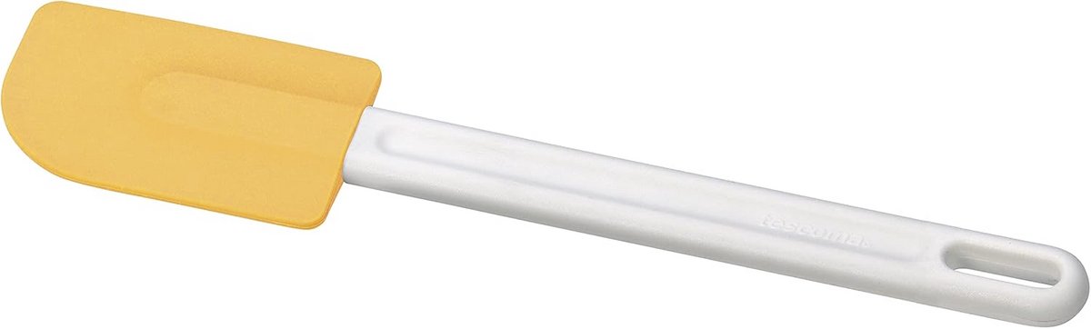 Flexibele Siliconen Spatel Geel/Wit Keukenbeslag Roeren en Schraper 26 cm