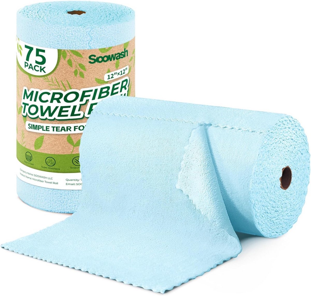Microvezel Doeken Rol - 30x30cm Ultra Absorberend en Pluisvrij voor Schoonmaak
