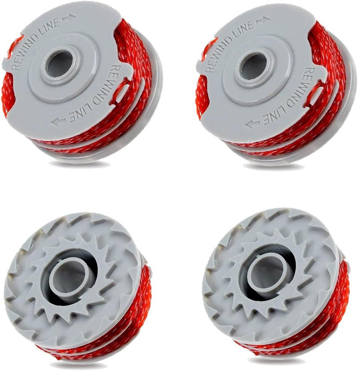 4x Trimmerdraad Spoelen Set voor Grasmaaier - Universele Automatische Toevoer Nylon Reserve Spoel - Geschikt voor Diverse Trimmodellen