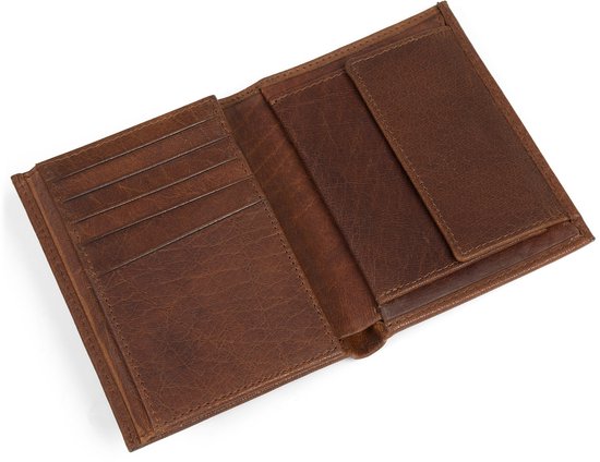 Portefeuille en cuir Montréal Original de couleur havane RFID