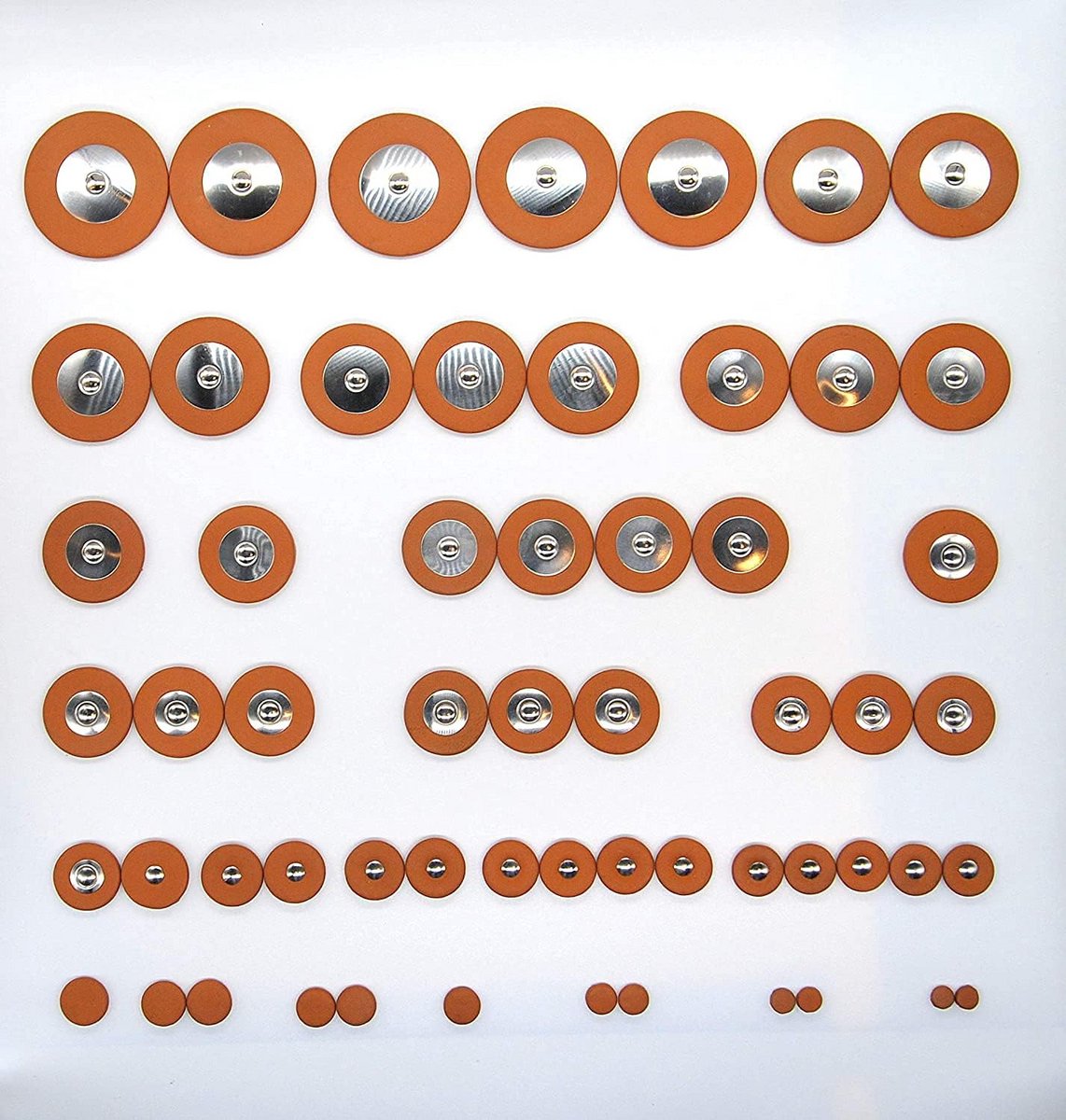 Universele Set Saxofoon Kussens 58 Stuks voor Tenorsaxofoon Met Metalen Resonatoren