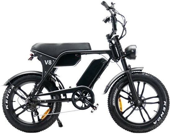 OUXI V8 Max Fatbike - dubbele accu - 120 km actieradius - 20 inch - zwart - OUXI - €1.289,00