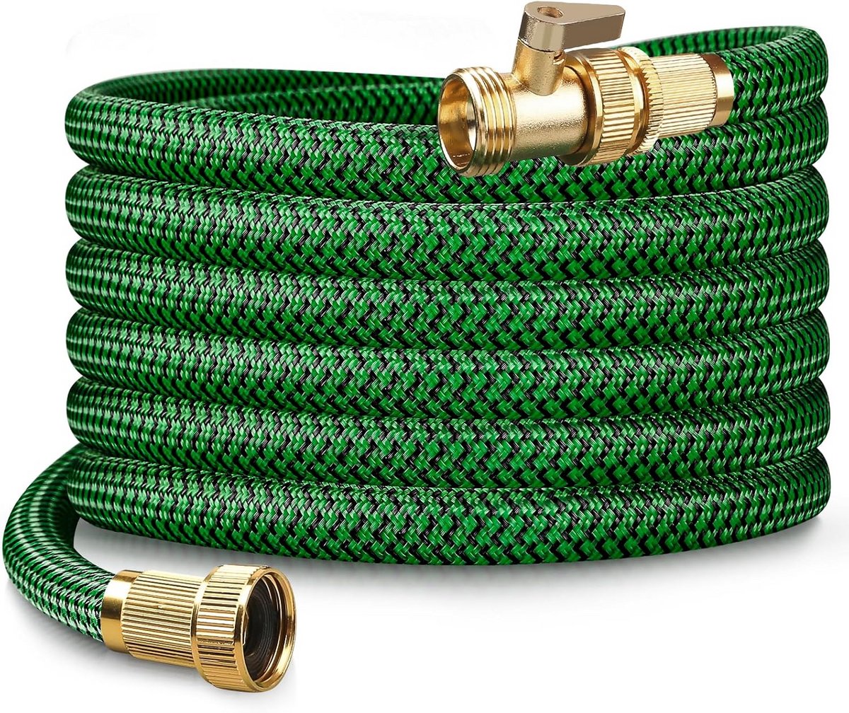 Knikvrije Tuinslang 15 Meter - Zwaar Belastbaar en Lekvrij met Metalen Connectoren