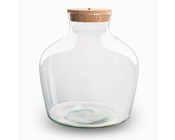 Terrarium fles met kurk - Fat Joe + led kurk - Gesloten terrarium ↑ 30 cm