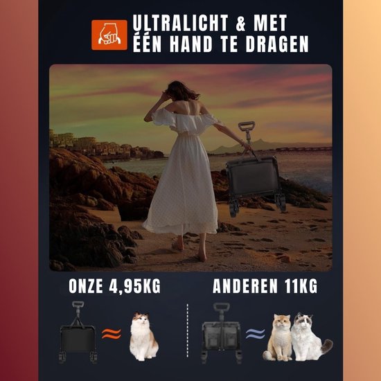 RWB® Bolderkap Opvouwbaar Luchtbanden - Bolderkar - Bolderkar Opvouwbaar - Zwart - ‎74cm x 44cm x 95 cm van RWB® — afbeelding 3