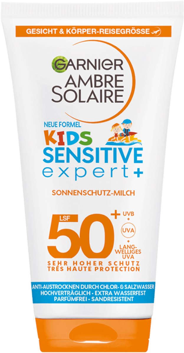 Garnier ambre solaire, kids sensitive expert SPF50 - 50 ml tube