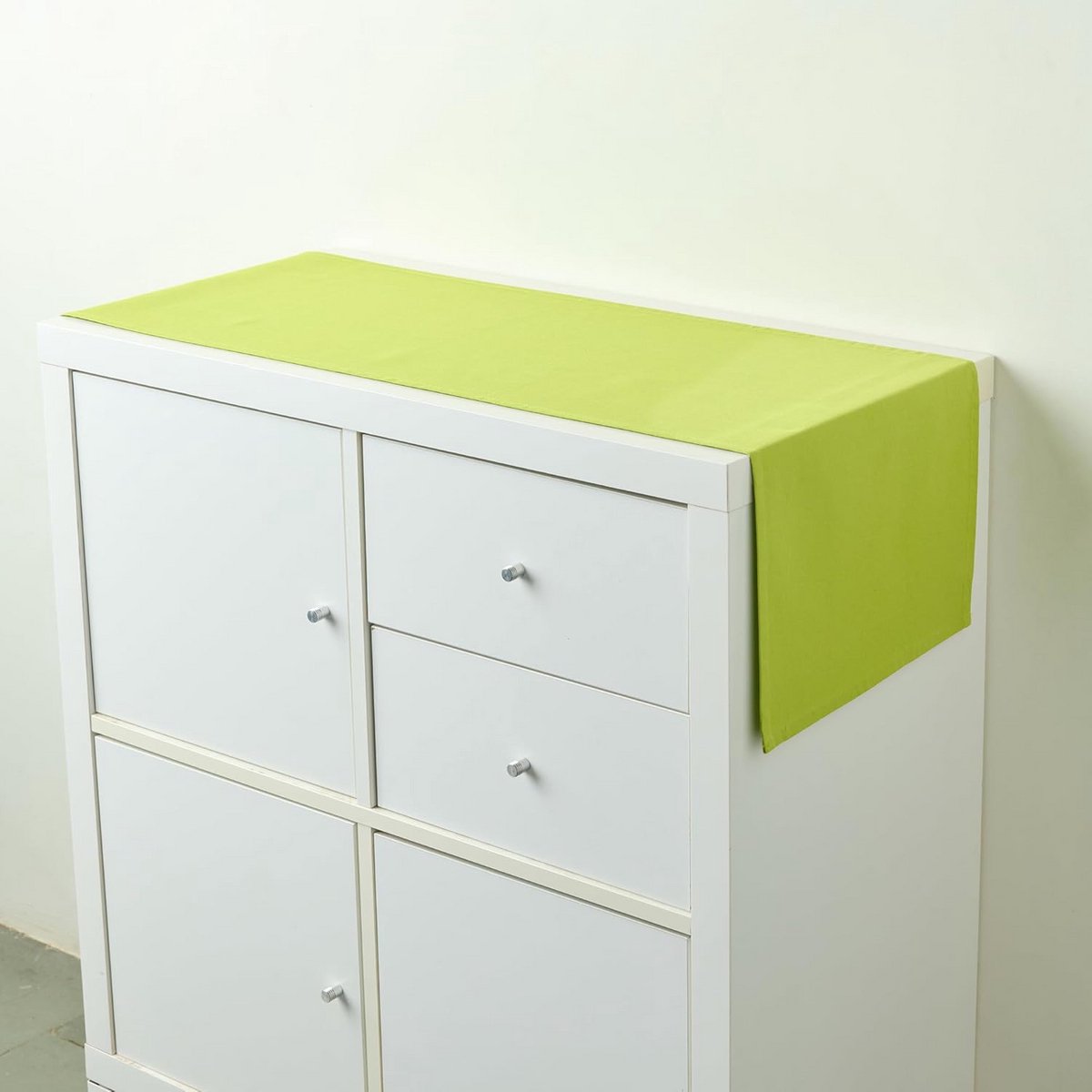 Katoenen Tafelrunner 32 x 230 cm Stevige Canvas Stof Effen Groen