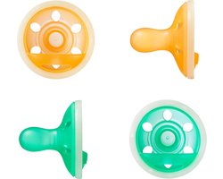 Tommee Tippee Nacht borstachtige fopspeen - 4 - 0-6 maanden - op huid lijkende textuur - BPA-vrij - 4 stuks
