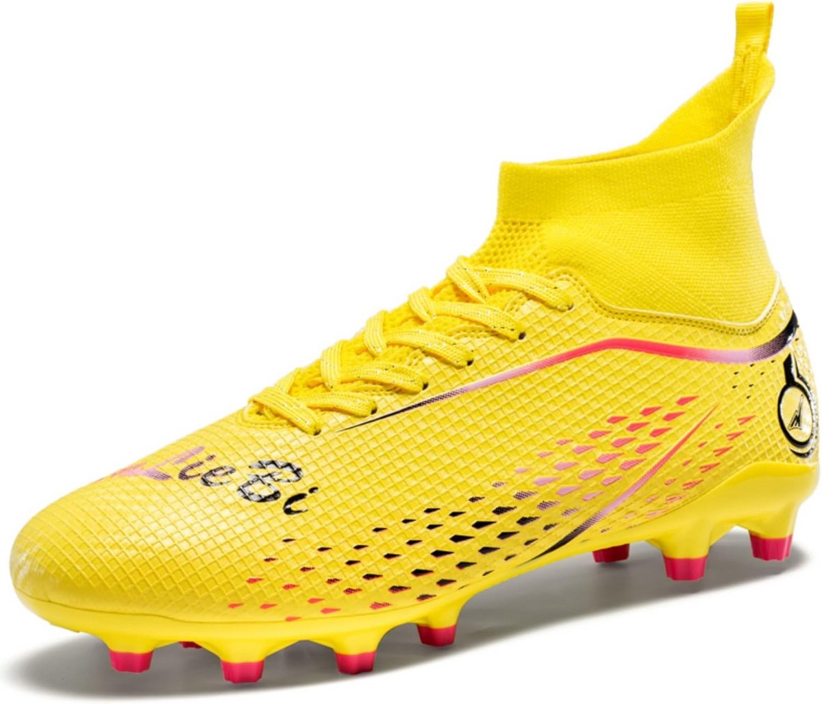 Voetbalschoenen Heren en Jeugd High Top met Noppen voor Buiten en Training