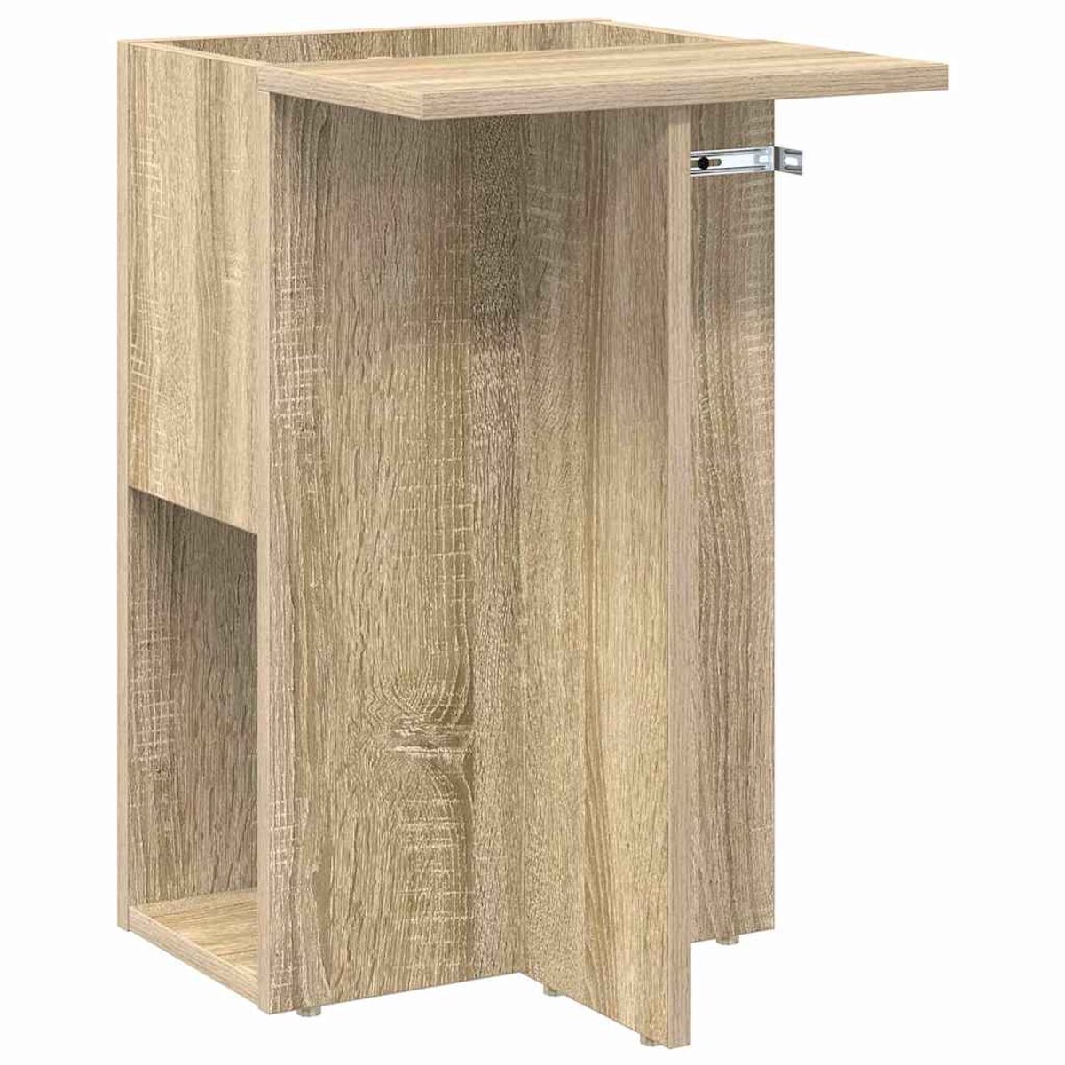 vidaXL Bijzettafel - Sonoma - Eik - 35 - x - 40 - x - 55 - cm - Bewerkt - hout Sonoma eiken