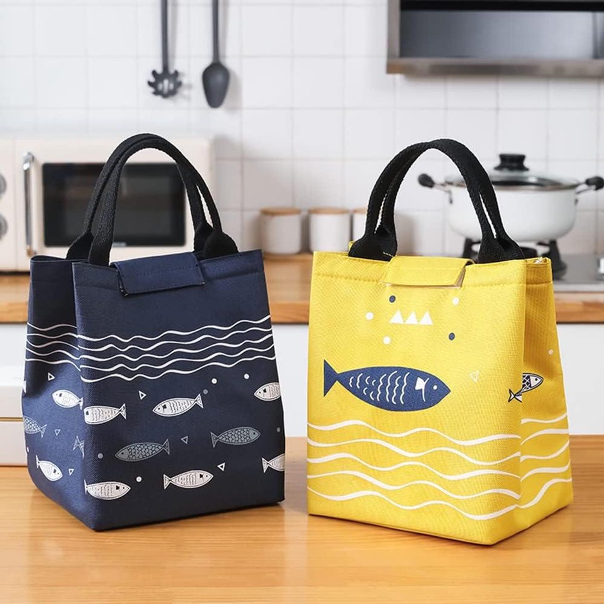 Geïsoleerde lunchtassen voor picknick en lunch - waterdicht en opvouwbaar - grote capaciteit - vrouwen, volwassenen, studenten, kinderen