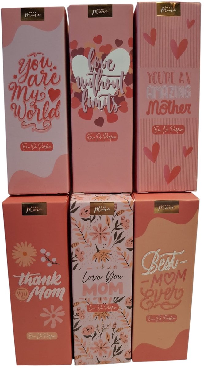 De La Mare Parfum Set 6 Stuks Moederdag Eau de Parfum - 6 Verschillende Bloemen Geuren Dames