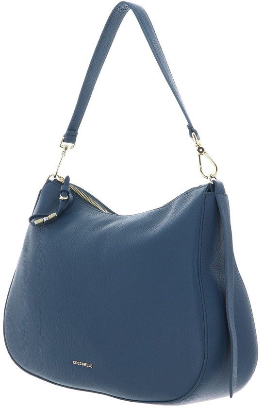 COCCINELLE Cuir sac à épaule bandoulière Nory Handbag Grained Leather Deep Blue bleu
