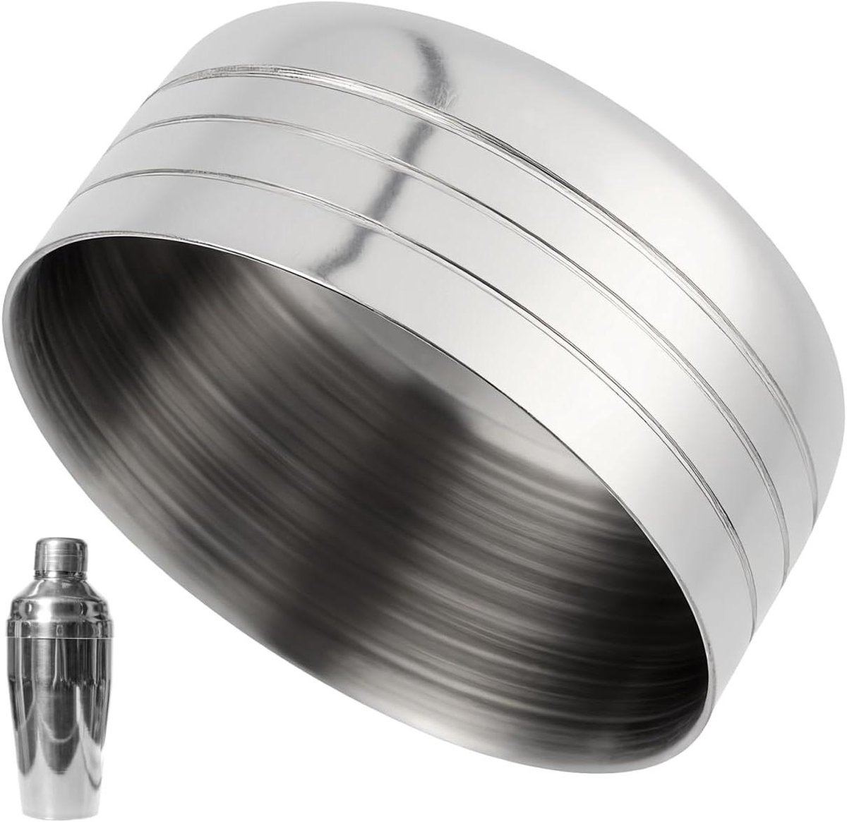Roestvrij stalen deksel voor cocktailshaker 550 ml - herbruikbaar - bar accessoires