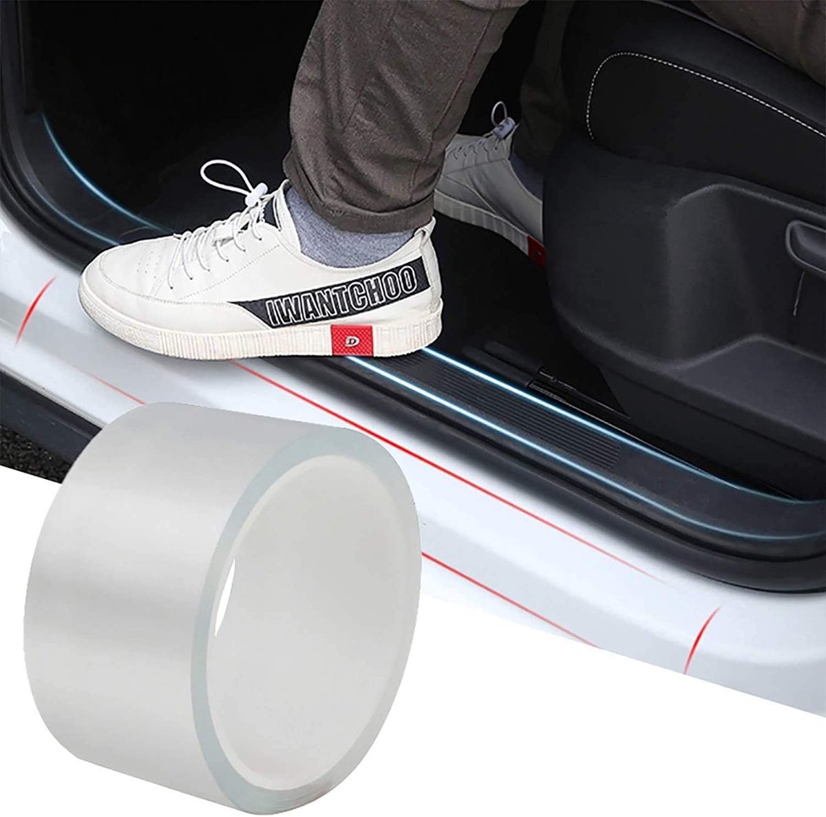 Autodeurrandbeschermingsstrips - Dorpelbeschermers - 7cm* 5m - Voor De Meeste Voertuigen - Transparant