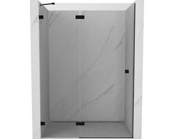 Mexen Lunar douchedeur linksdraaiend 130 , transparant, zwart - 834-130-000-70-00-L