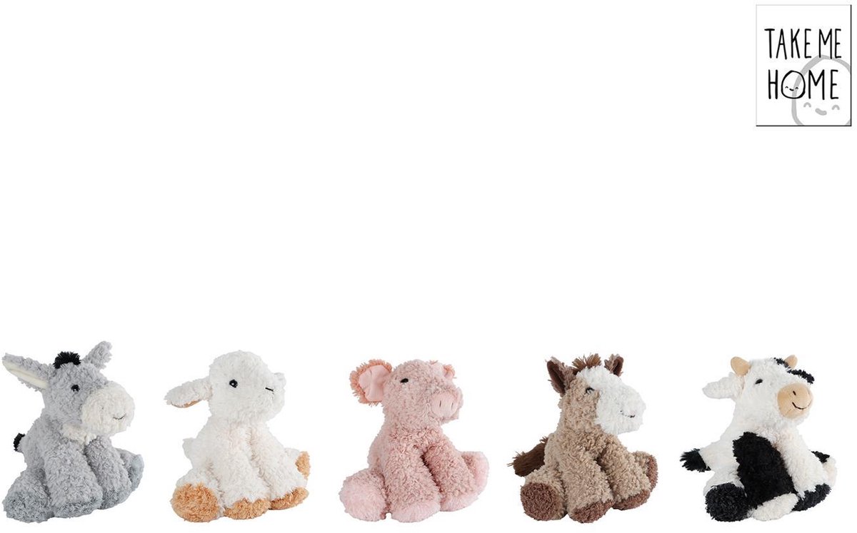 Take Me Home boerderij dieren pluche 5ass 16cm.