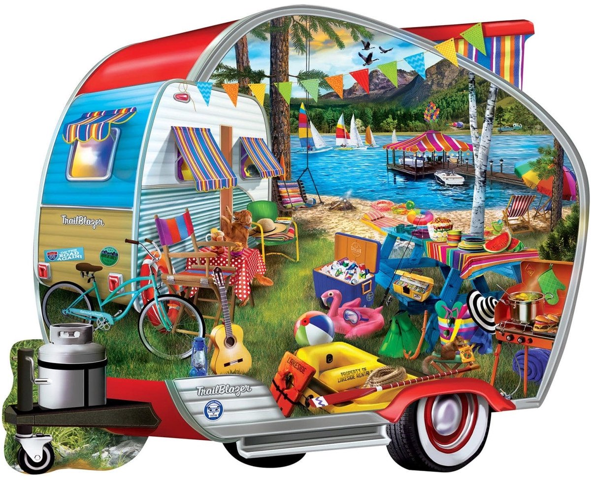 Master Pieces legpuzzel Happy Campers 1000 stukjes multicolor.