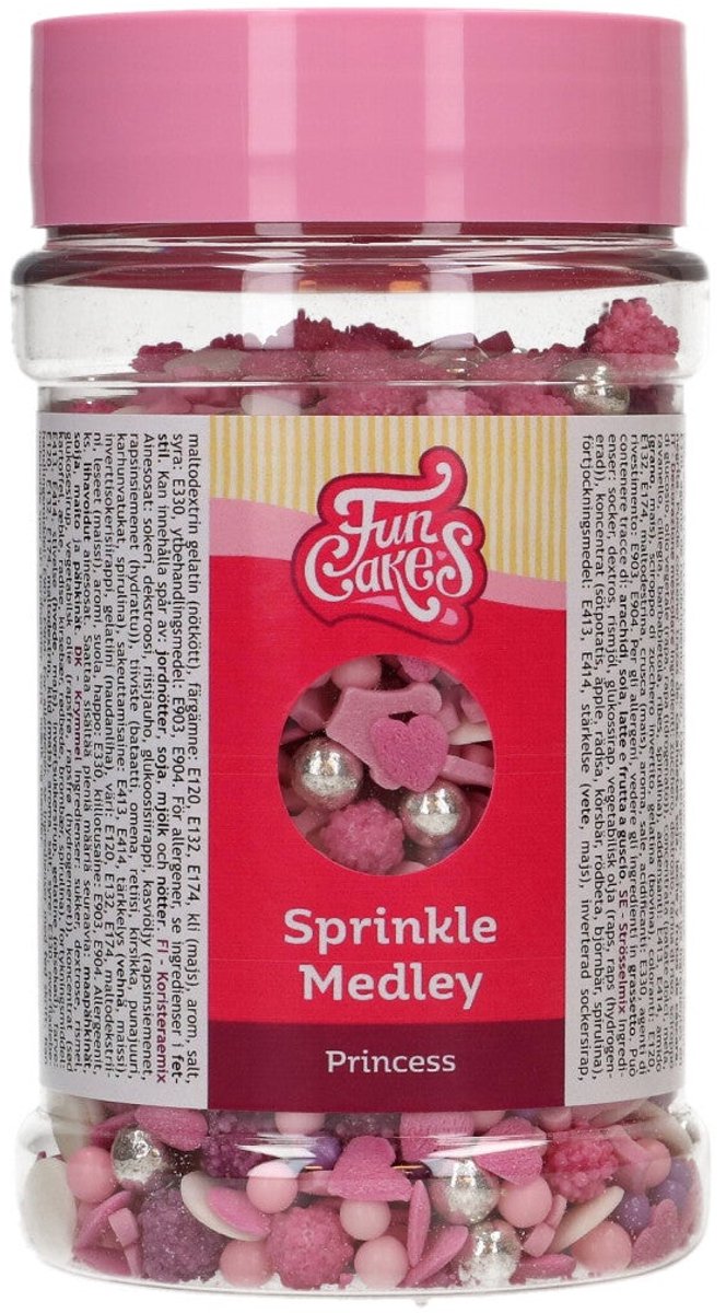 FunCakes Sprinkle Medley - Prinsessen - 180g - Eetbare Taartdecoratie