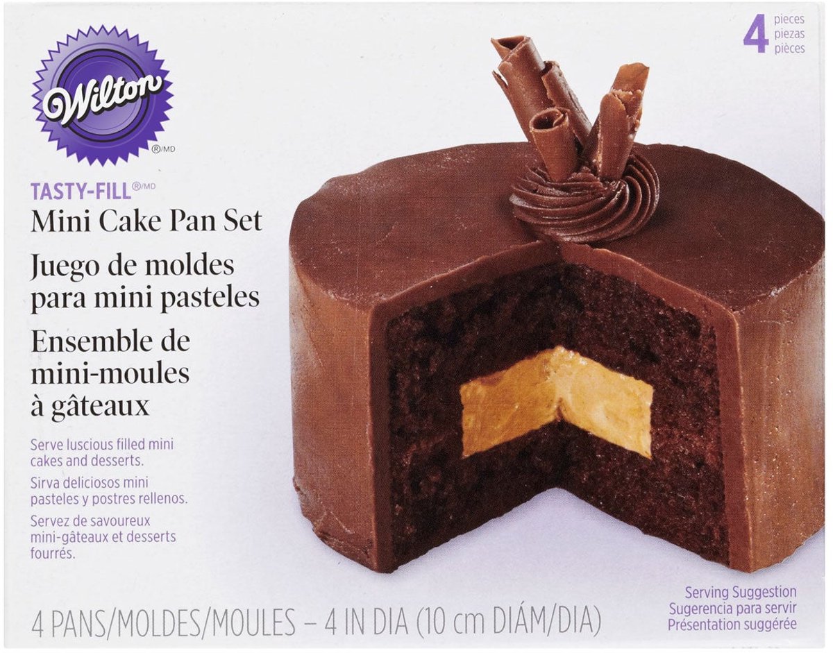 Wilton Bakvorm Mini - voor Cakes en Desserts - Set/2 - 4 x 10 cm