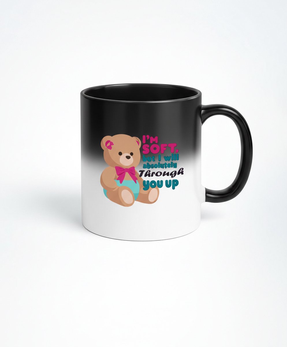 I'm Soft Teddybeer Magic Mok - Warmtegevoelige Cadeau Mok