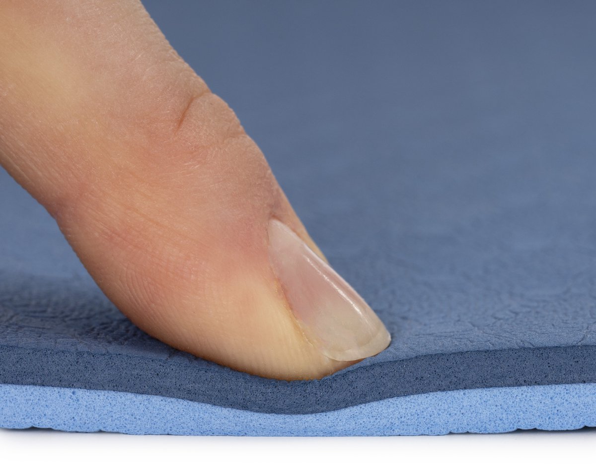 Actiget® Yogamat - Extra Dik - Inclusief Draagriem - 183 x 61x 0.6 CM - Blauw - TPE thumbnail 4