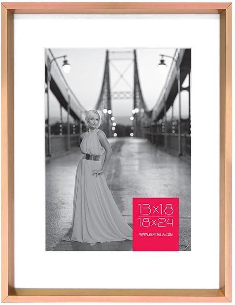 Zep Aluminium Foto Frame Yvette Bruin voor foto 13x18 / 18x24 cm - ALPC24