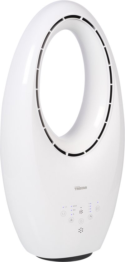 Bladloze ventilator Tristar VE-5717 60W stil 3 standen timer afstandsbediening voor ruimtes tot 45 m³ wit