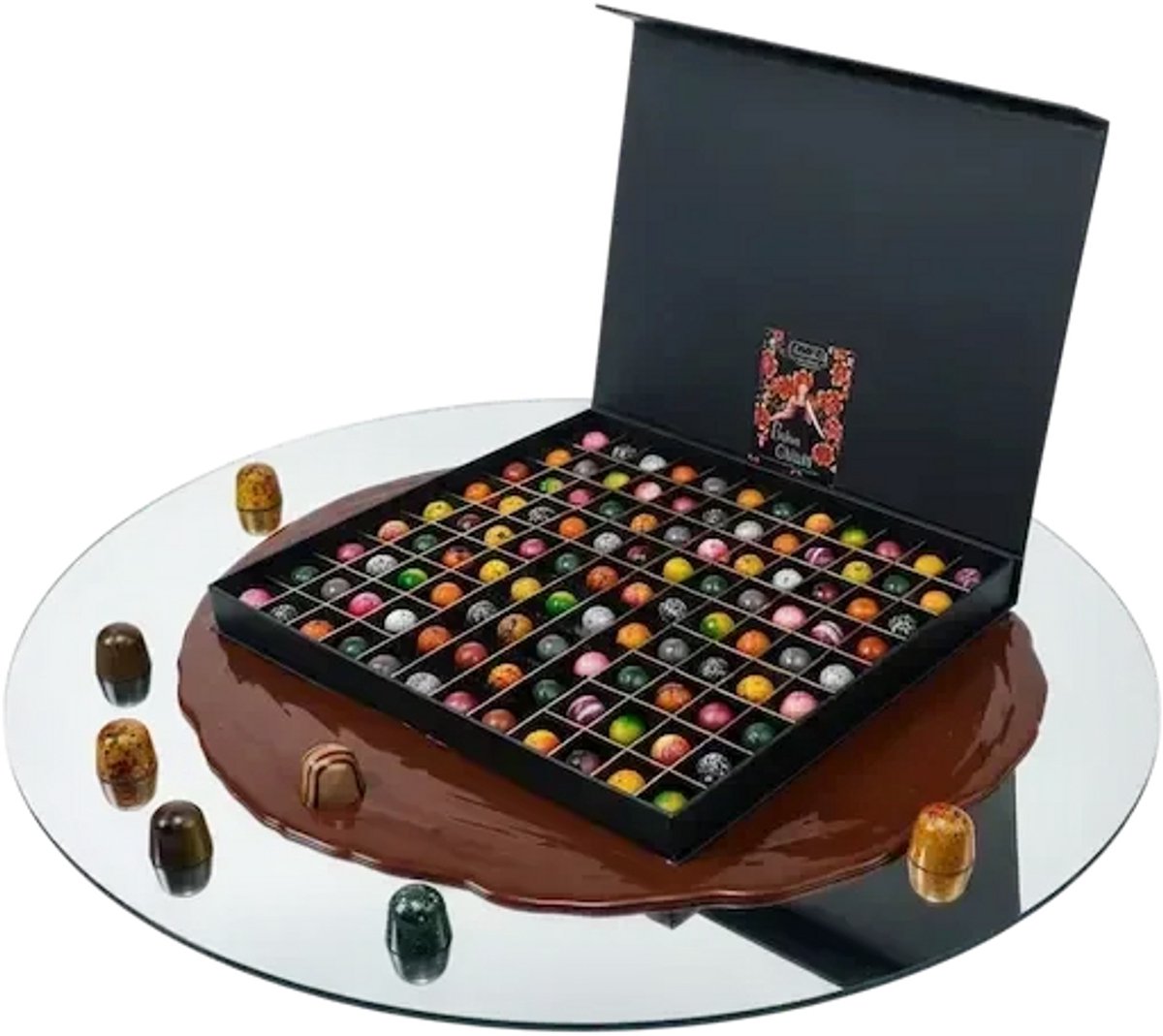 PRALINES-Chocoladna mega groot 108 stuks - Chocoladetuffels_Bonbons_Ambachtelijke chocolade_Luxe bonbons_Chocolade cadeau_Geschenkdoos chocolade_Vegan chocolade_Pralines_Verjaardag_Moederdag_Vaderdag_Valentijn Bedankt_Vegatarisch