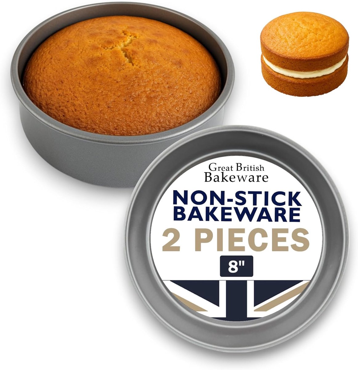 Ronde Cakevorm 20 cm met Antiaanbaklaag en Vaste Bodem
