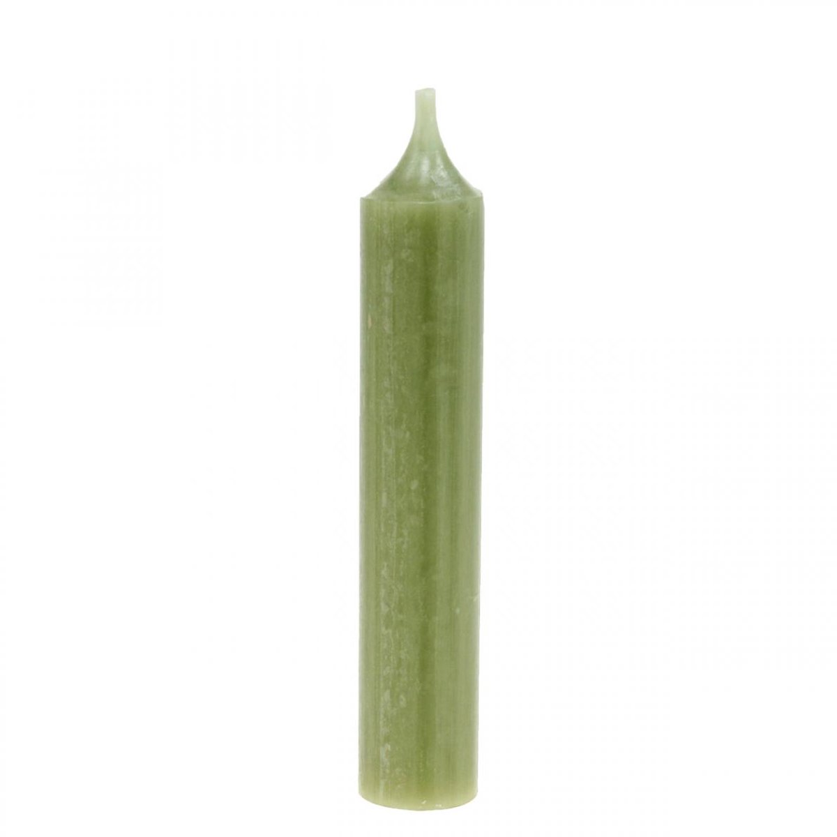 Viana Taper kaars groen effen premium kaarsen 120mm/Ø21mm 6st, 6 Stück Groente