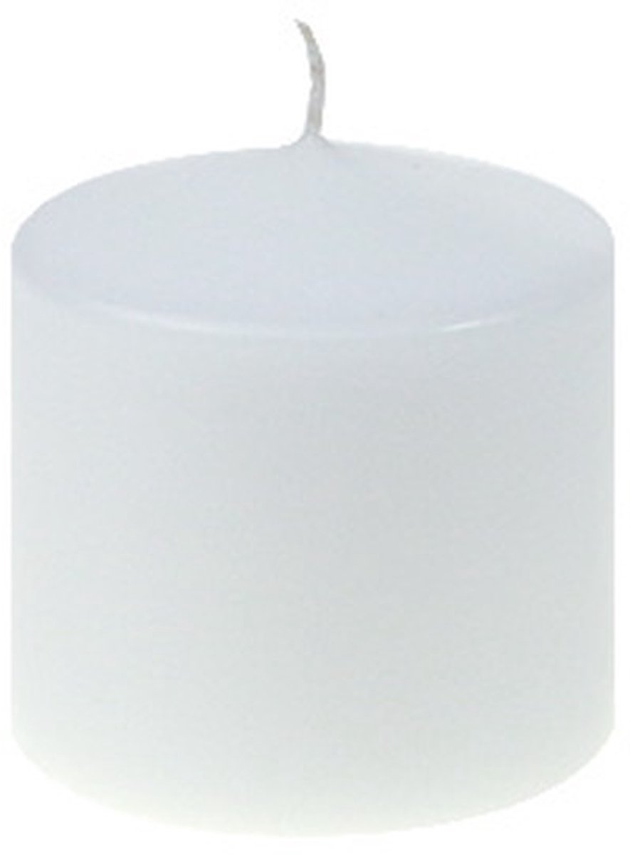 Pilaarkaars 80/80 Wit 6 stuks