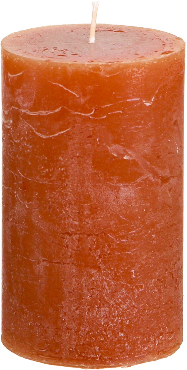 Viana Effen pilaarkaarsen, roodbruin, 60x100mm, set van 4, decoratief, roman