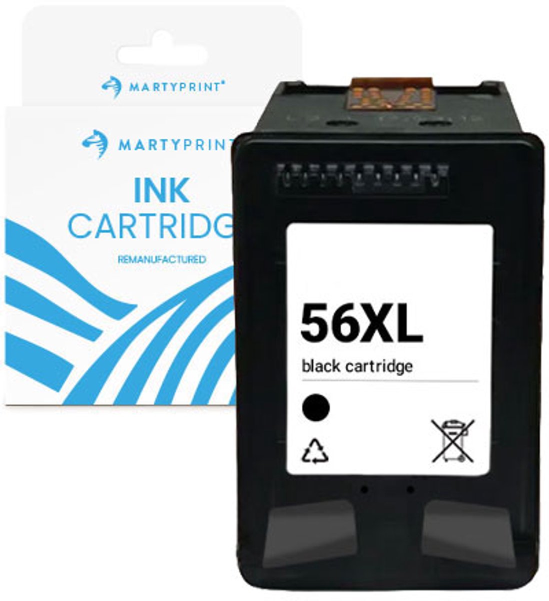 MartyPrint geschikt voor HP 56XL (C6656AE) inktcartridge zwart