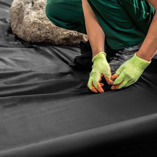 Agrotextile, Garden fleece / Weed fleece Zwart 1,6 m 100 g/m² avec protection UV Qualité UE / 10 m de long, 1,1 m de large
