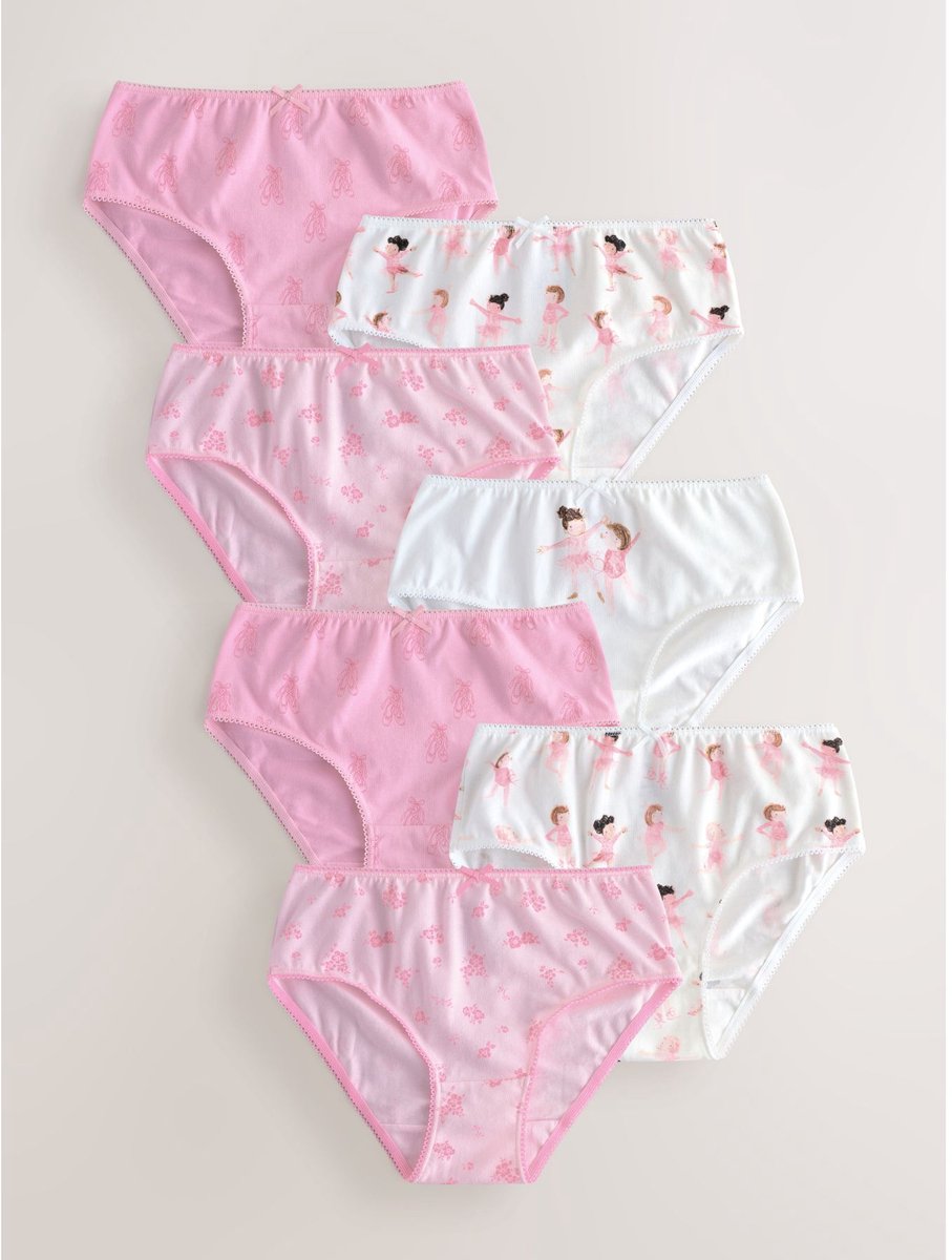 Next - Meisjes - Set van 7 slips - Wit