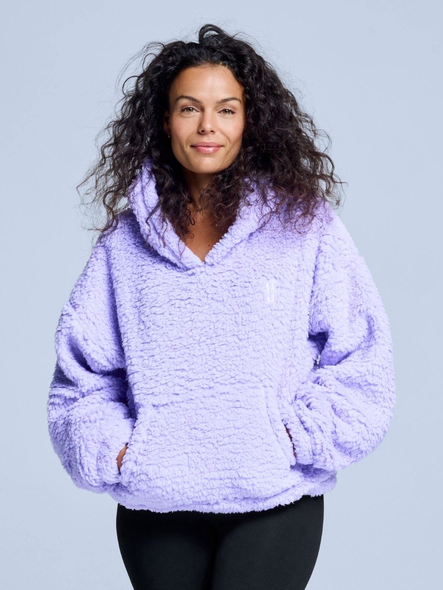 Poederbaas Fluffy Hoodie Dames Four Seasons Paars