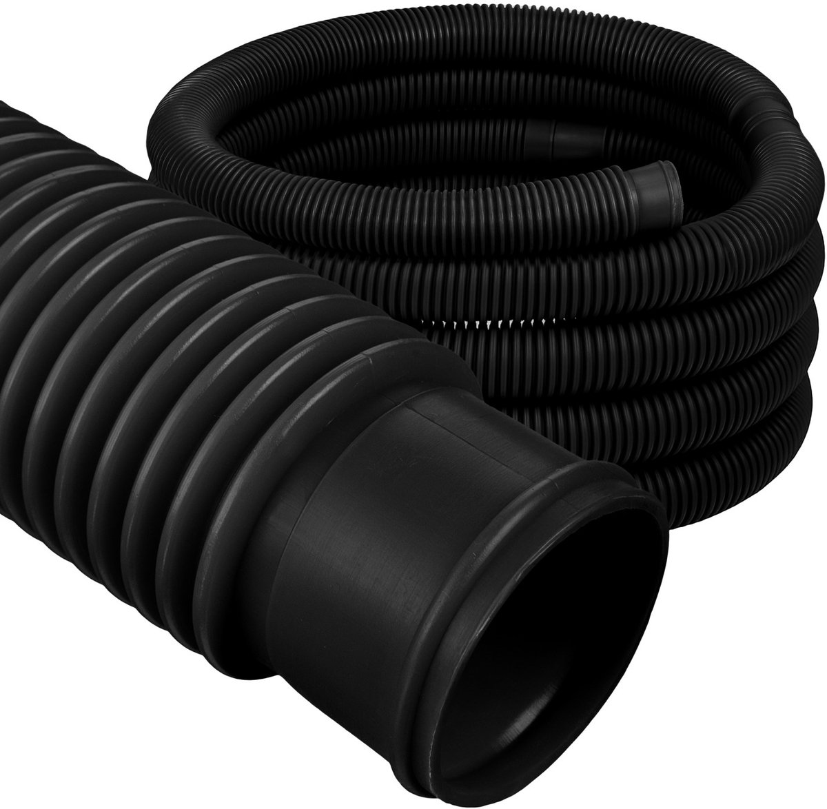 COIL Flexibele zwembadslang van 38 mm, gemaakt van PVC-U/PE-LD – UV- en temperatuurbestendig, -40 °C tot 70 °C – Ideaal voor filterpompen en zwembadslangen – Maximale druk 1,5 bar – Zwart – 30 meter