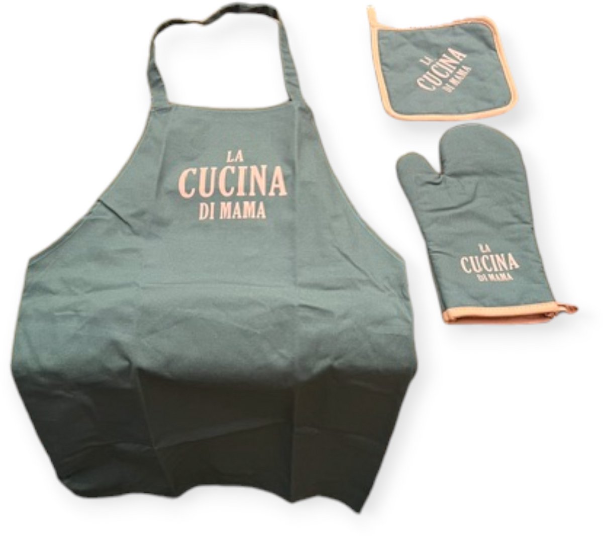 Gusta - Keukentextiel - Schort - Ovenwant - Pannenlap - Giftset - Cadeau