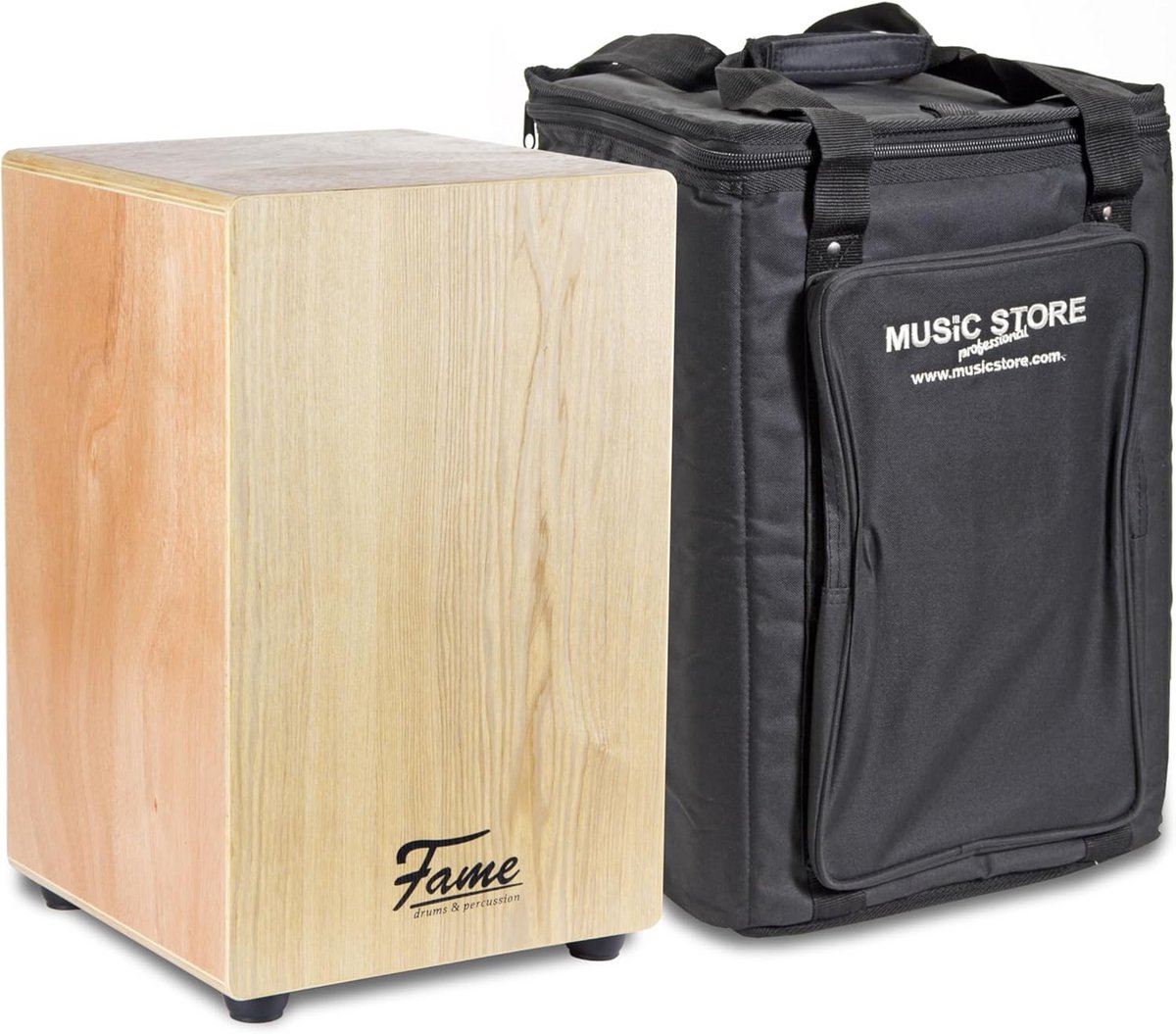 Cajon Set - Percussie Instrument - Muziek Maken - Houten Constructie - 34 x 34.5 x 54 cm