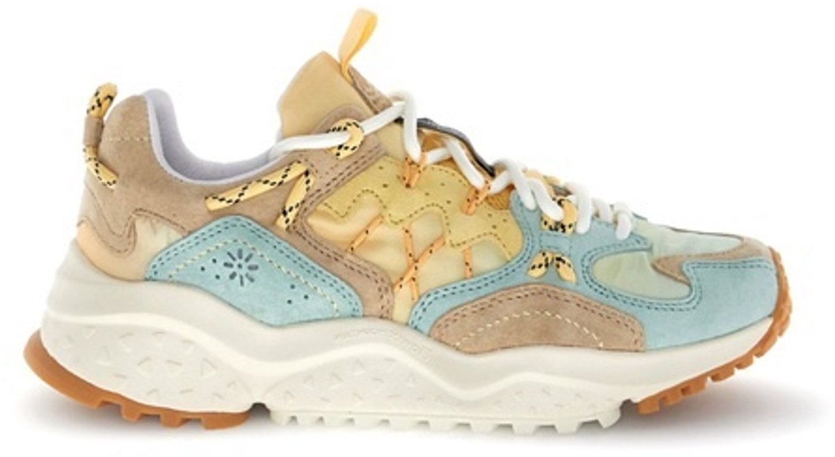 Flower Mountain dames sneakers blauw, groen, geel multi