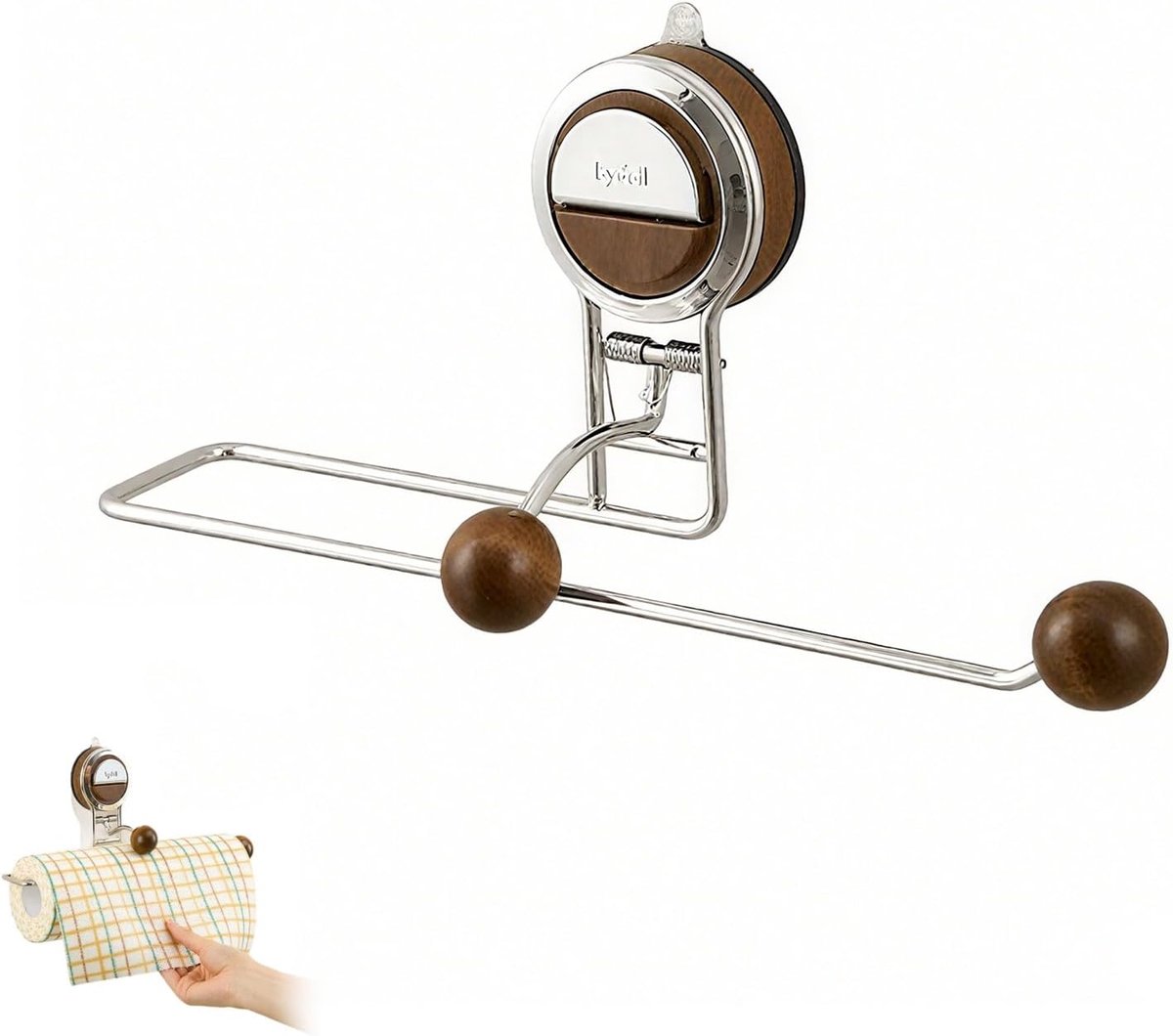 Keukenrolhouder - Papierhouder - Handig Ophangen - Zonder Boren - 29cm Lang