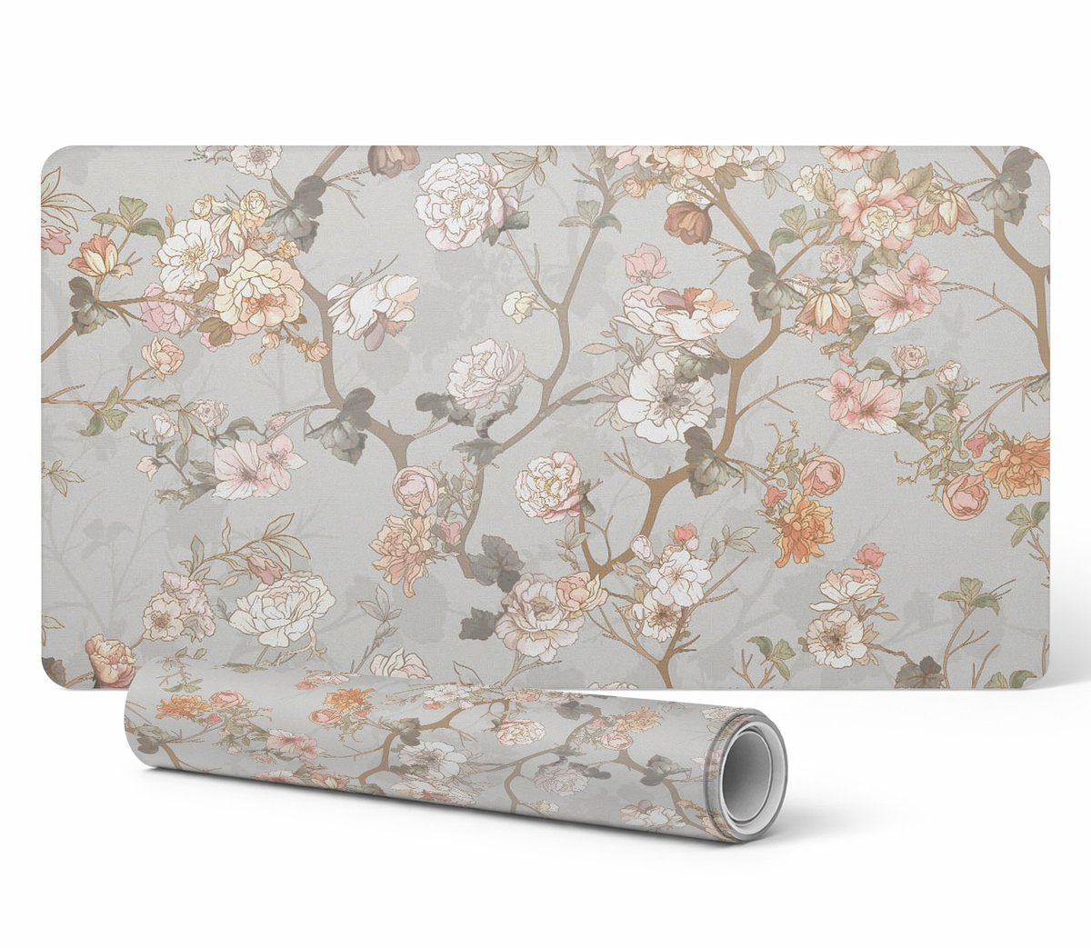 Antislip gamingmuismat met bloemenmotief 120x60 cm