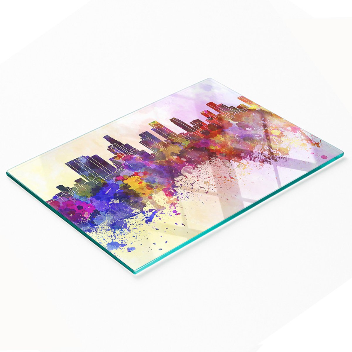 Los Angeles Multifunctionele Decoratieve Keukenplank van Gehard Staal 80x52 cm