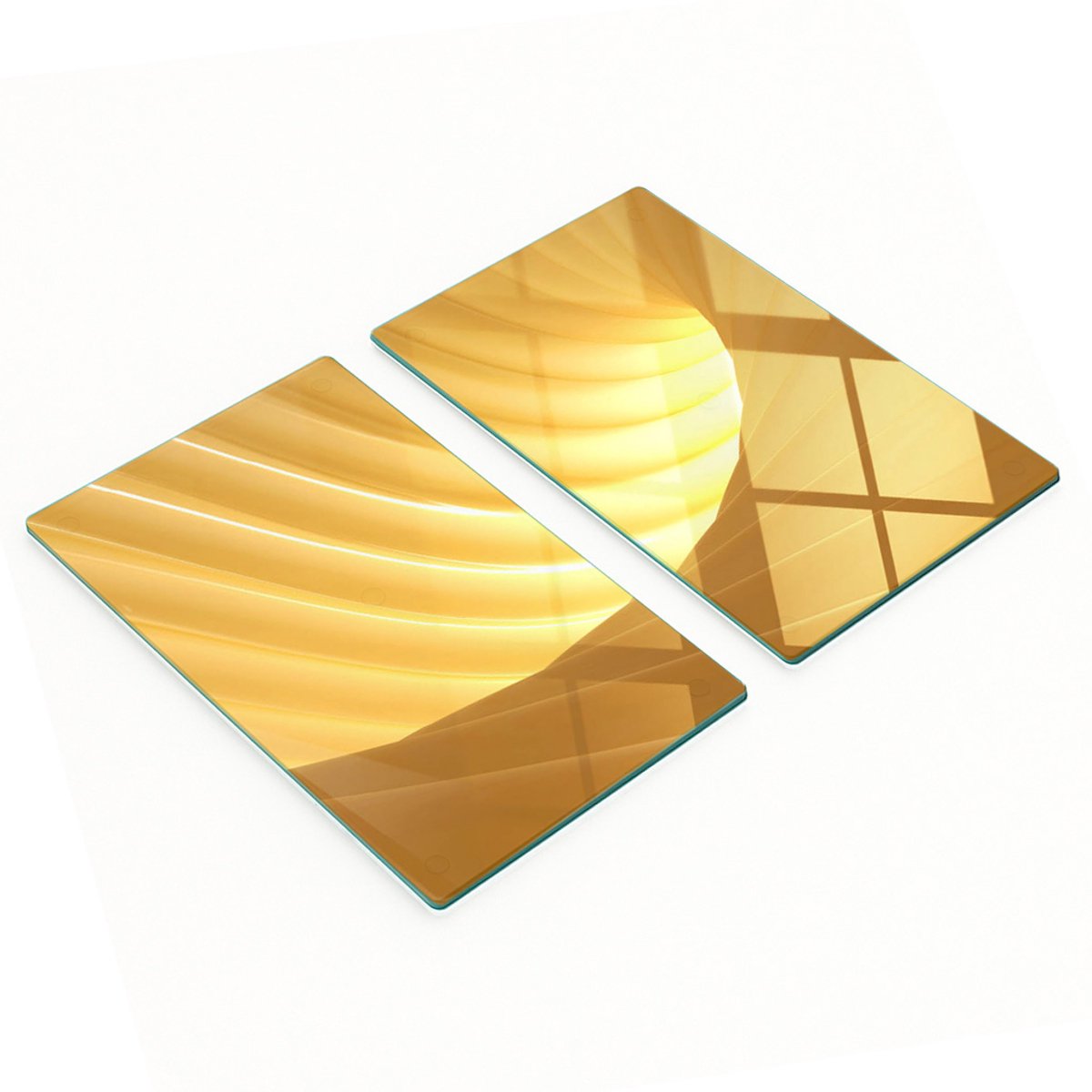 Decoratieve glazen snijplanken voor in de keuken, abstract wervelpatroon, 2x30x52 cm