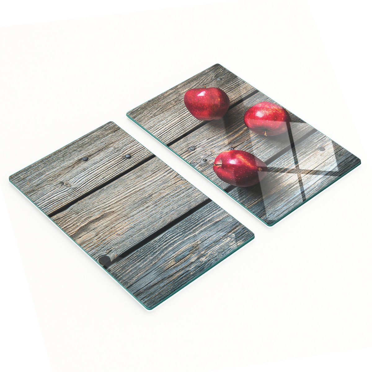 Decoratieve glazen snijplanken voor in de keuken, geschikt voor appels en hout, 2x30x52 cm
