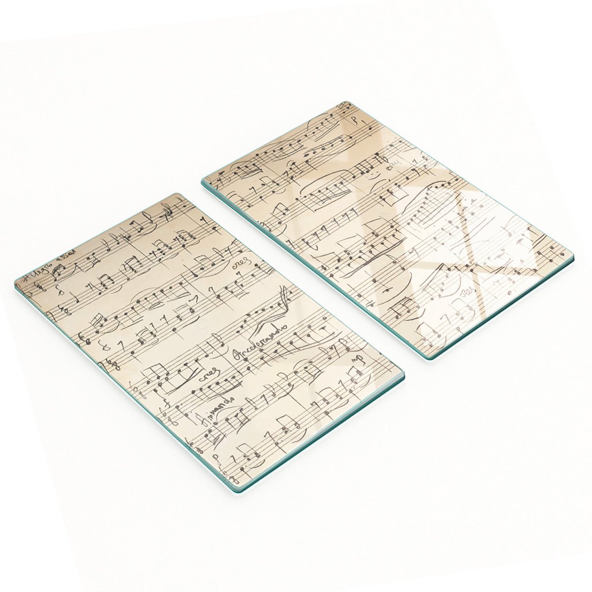 Multifunctionele decoratieve keukenplanken van gehard glas, notitieblokjes 2x30x52 cm