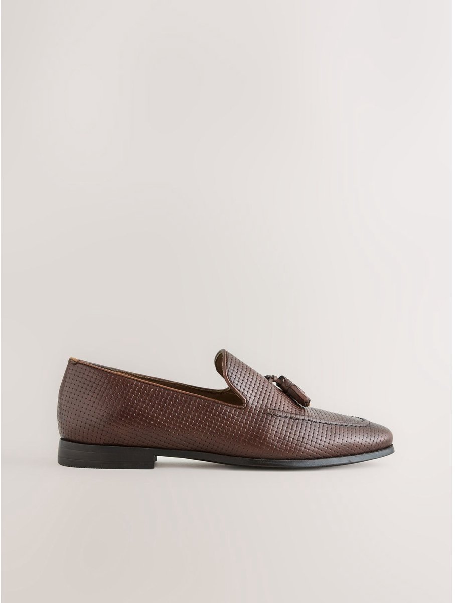 Next - Heren - Versierde leren loafers - Bruin